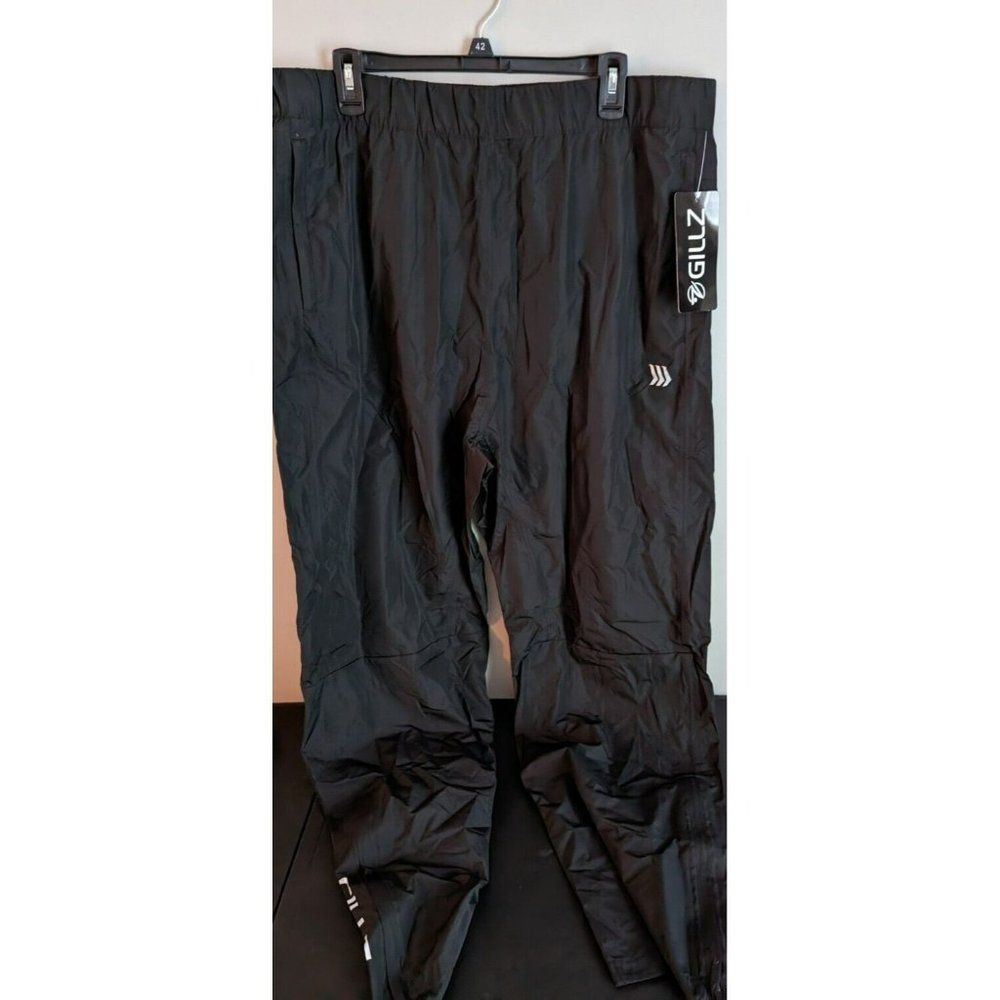 Gillz Men's Waterproof Packable Black Fishing Tournament Pants Size 2XL New